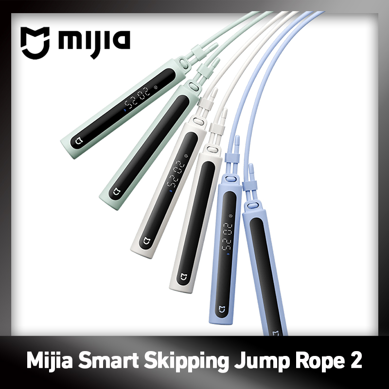 Smart Jump Rope Digital Counter - オリジナルMijiaスマート縄跳び2。デジタルカウンター付きで、カロリー計算機能、スポーツ、フィットネス、運動、ダイエットに最適。