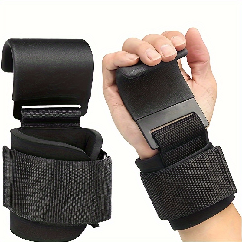 Wrist Wraps Weightlifting Support - 2個のフィットネススクワット、重量挙げ、懸垂、リストバンドフック、鉄棒スポーツ用品、筋力減量トレーニング、
