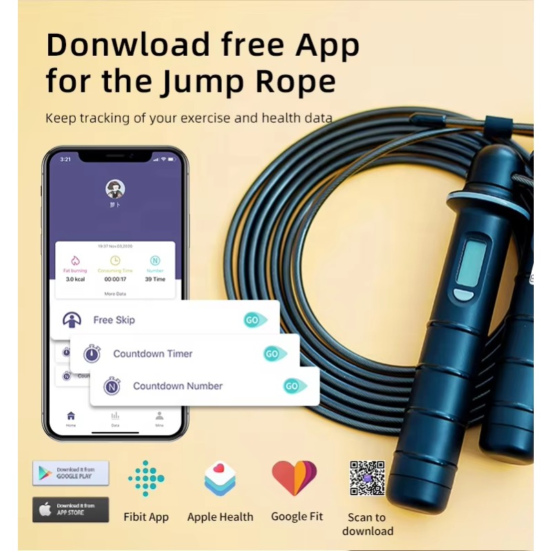 大人気！卸売価格のカロリー計算機能付きワイヤレスSDK搭載電 - Smart Jump Rope Digital Counter のレビューと価格
