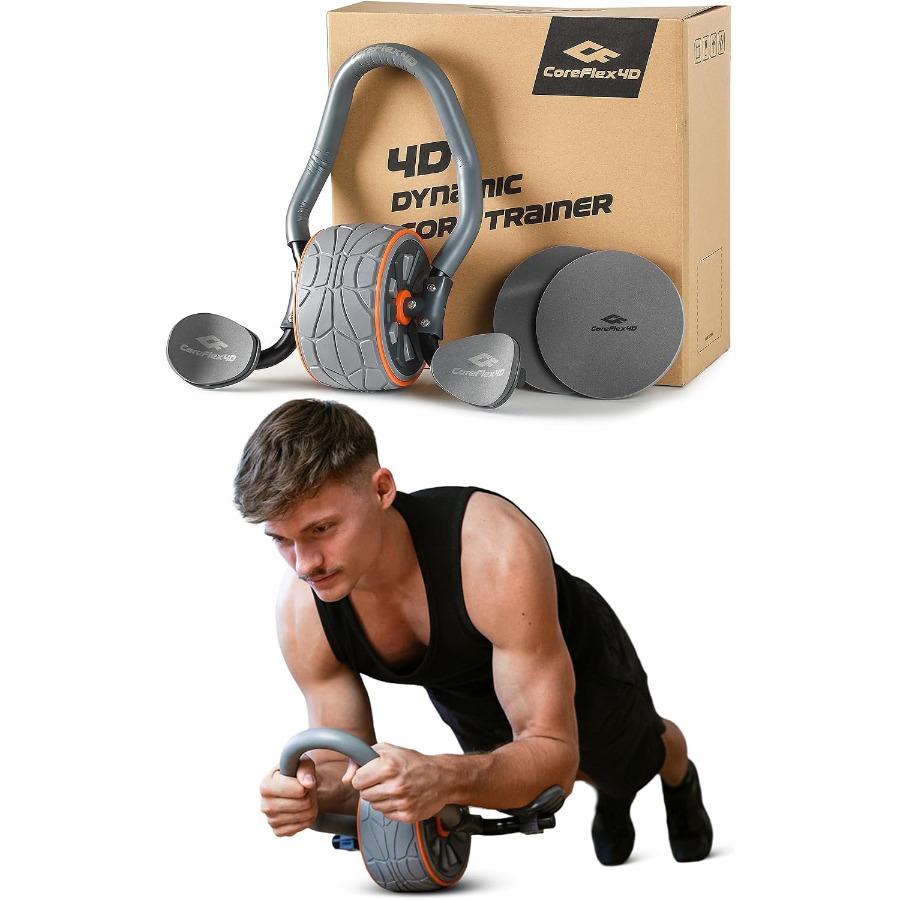 肘当て付きのCoreFlex4D腹筋ローラー。腹筋、斜腹筋、 - Ab Roller Wheel With Elbow Support のレビューと価格