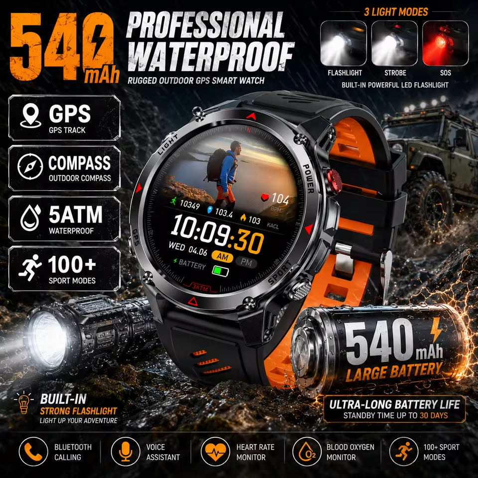 軍事用 540mAh GPS スマートウォッチ 3ATM 防 - Resistance Bands Set With Handles のレビューと価格